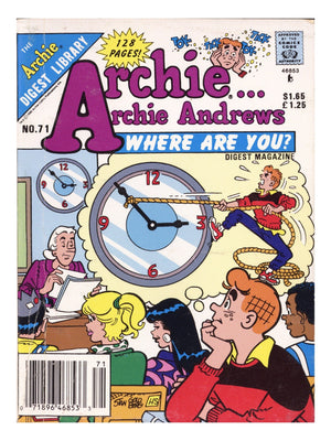 Archie... Archie Andrews, Where Are You? Comics Digest Magazine 71 Low Grade (1990) Canadian Price Variant