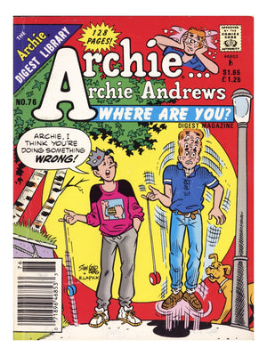 Archie... Archie Andrews, Where Are You? Comics Digest Magazine 76 Low Grade (1991) Canadian Price Variant
