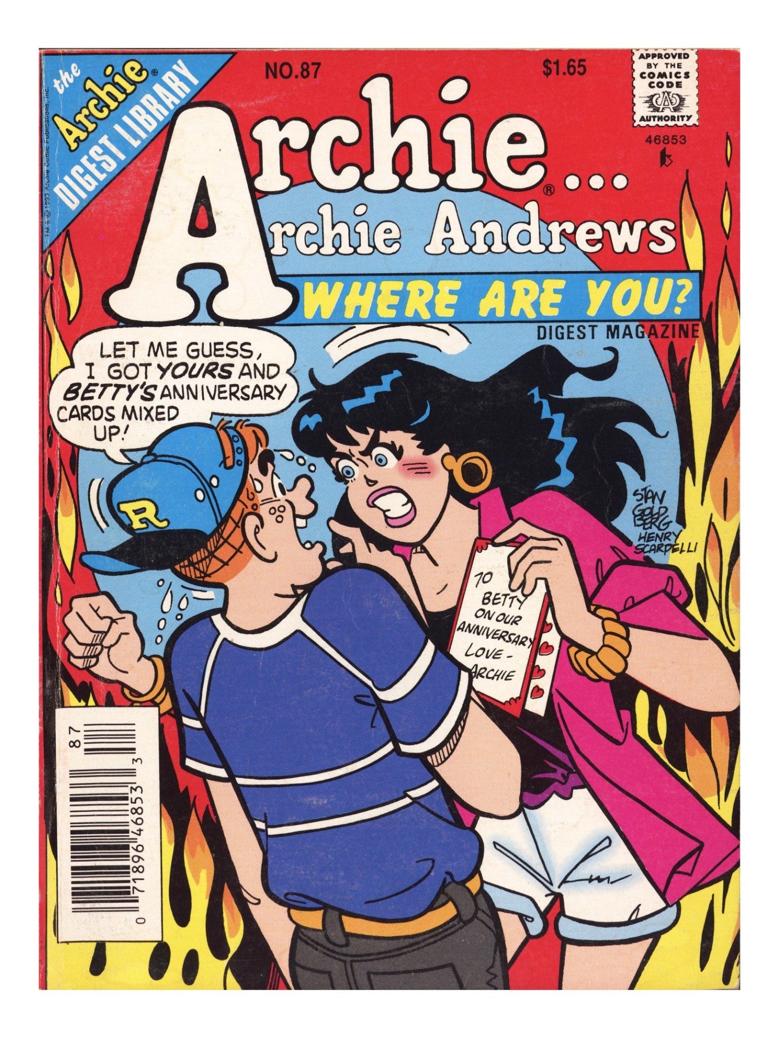 Archie... Archie Andrews, Where Are You? Comics Digest Magazine 87 Low Grade (1993) Canadian Price Variant 