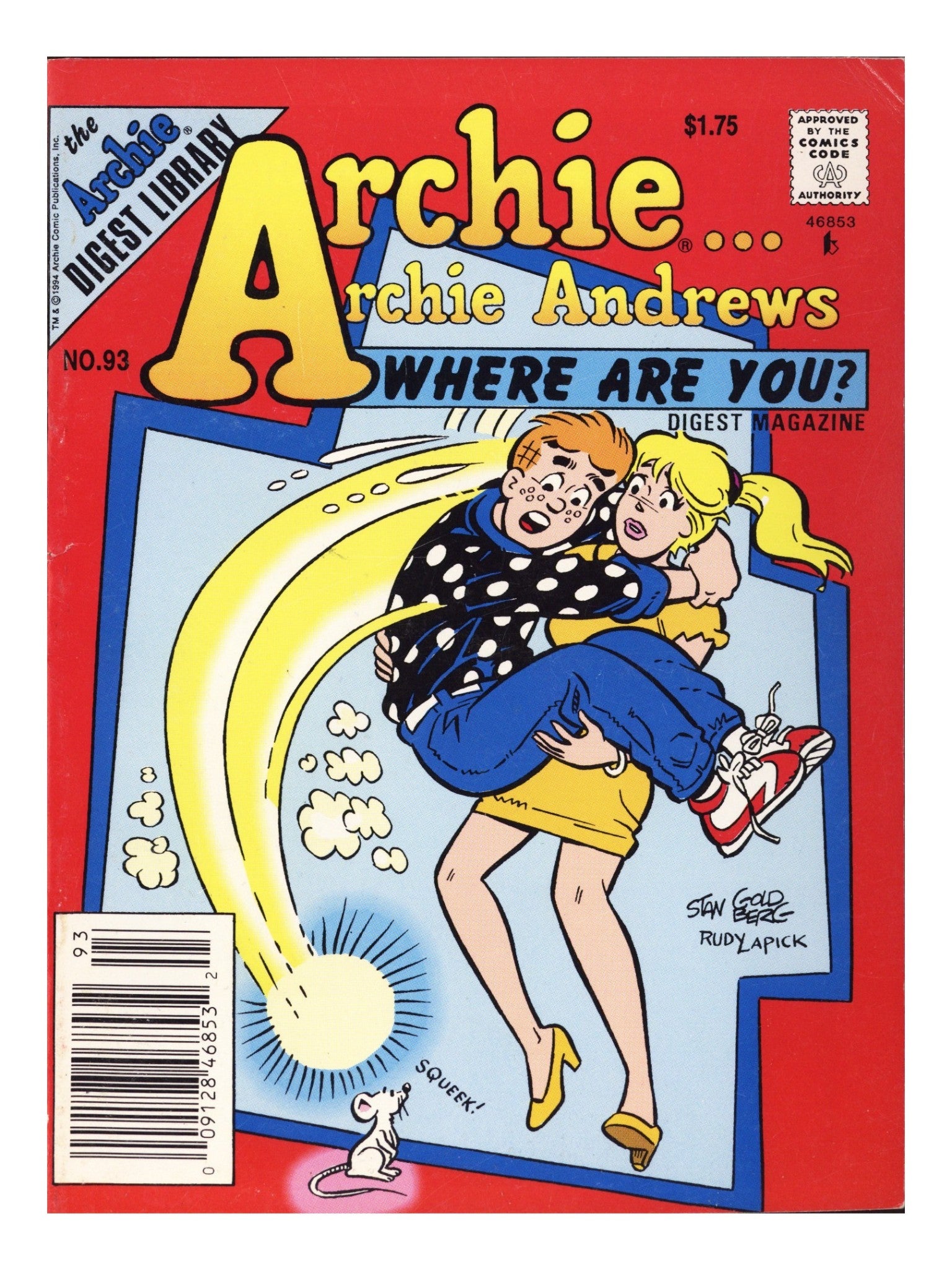 Archie... Archie Andrews, Where Are You? Comics Digest Magazine 93 Low Grade (1994) Newsstand 