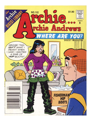 Archie... Archie Andrews, Where Are You? Comics Digest Magazine 102 Low Grade (1995) Canadian Price Variant