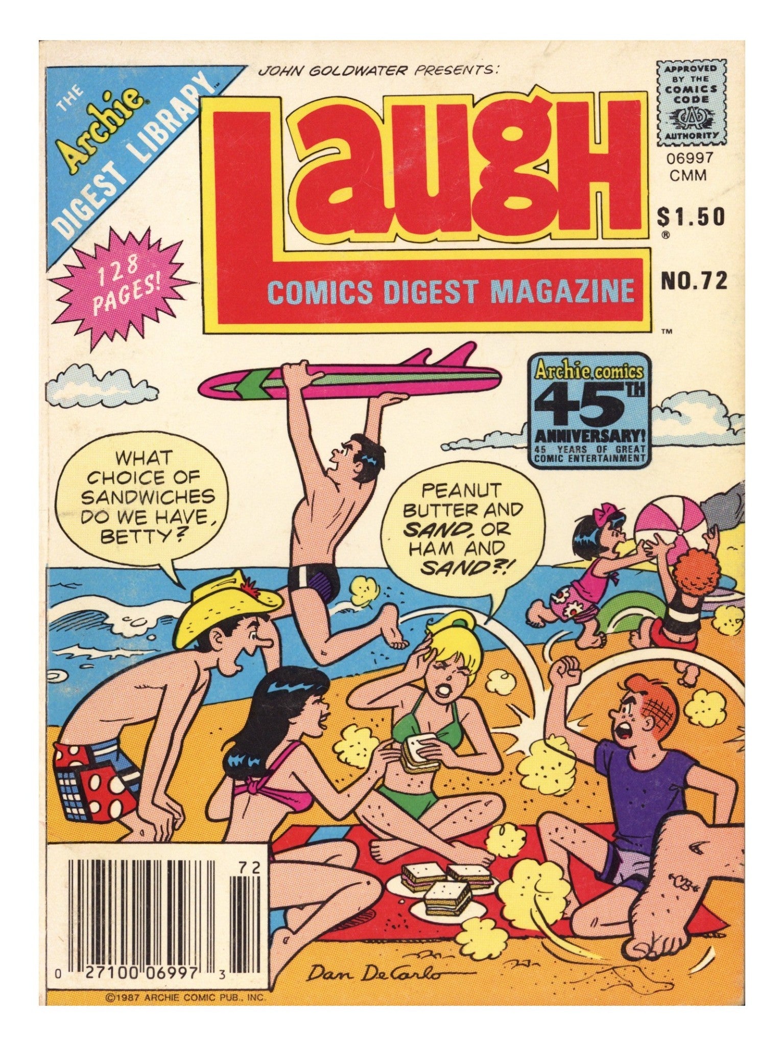 Laugh Comics Digest Magazine 72 Low Grade (1987) Canadian Price Variant 