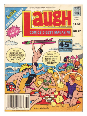 Laugh Comics Digest Magazine 72 Low Grade (1987) Canadian Price Variant