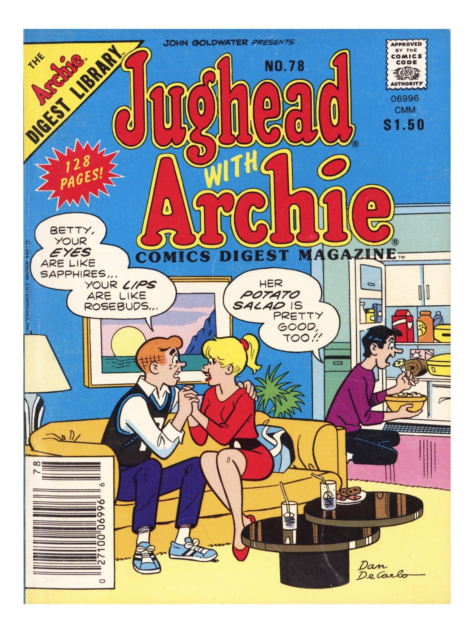 Jughead with Archie Digest 78 Mid Grade (1987) Canadian Price Variant 