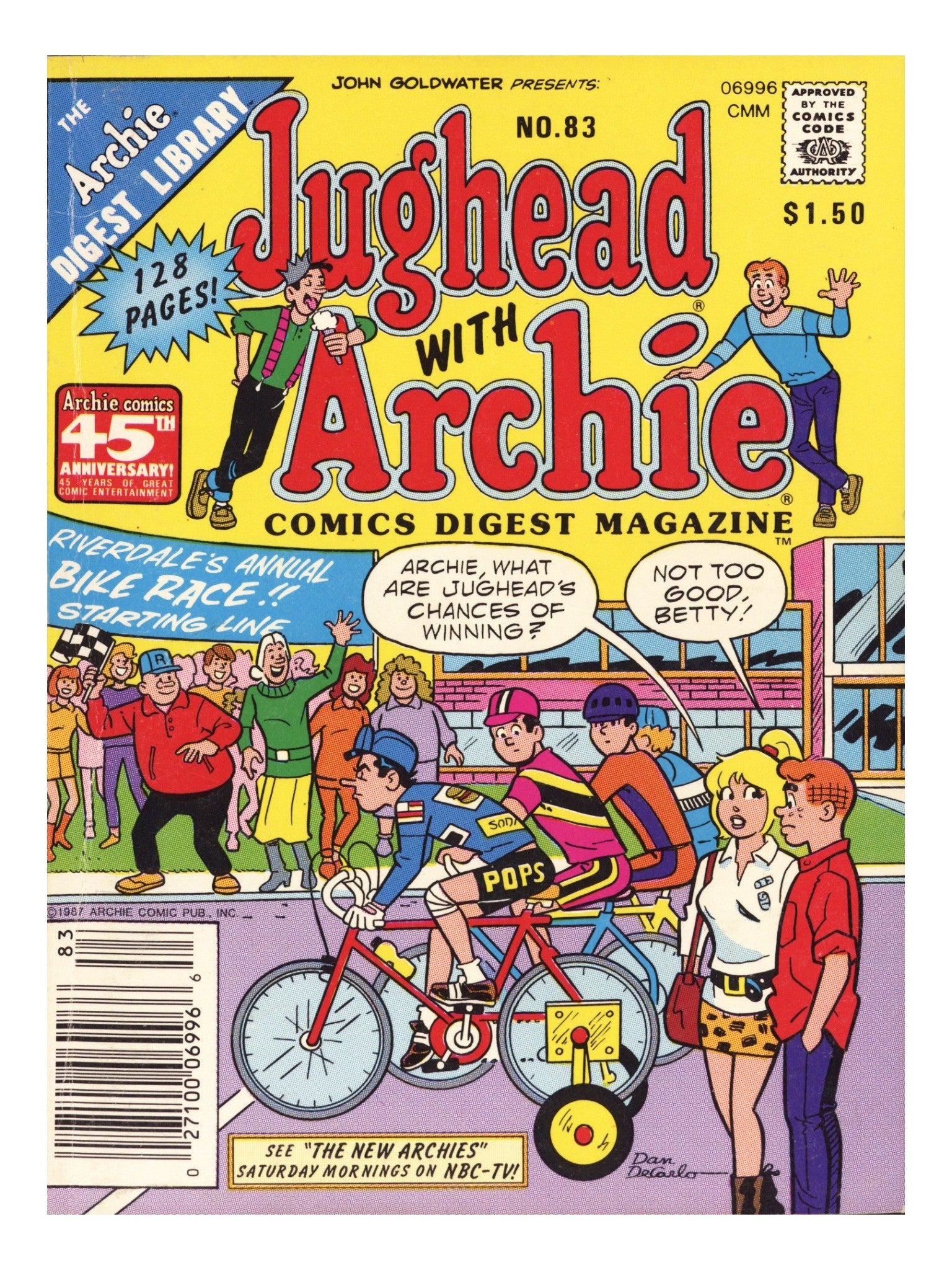 Jughead with Archie Digest 83 Mid Grade (1987) Canadian Price Variant 