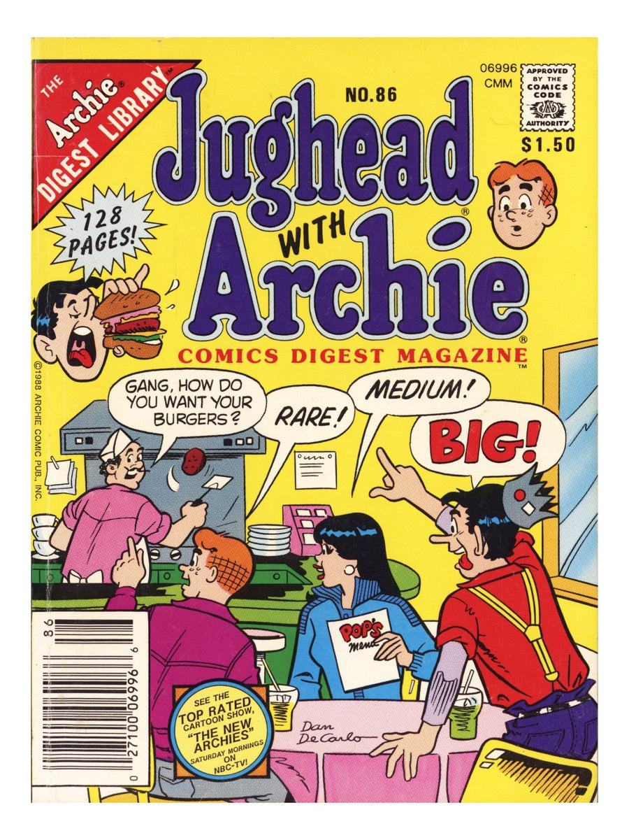 Jughead with Archie Digest 86 Mid Grade (1988) Canadian Price Variant 