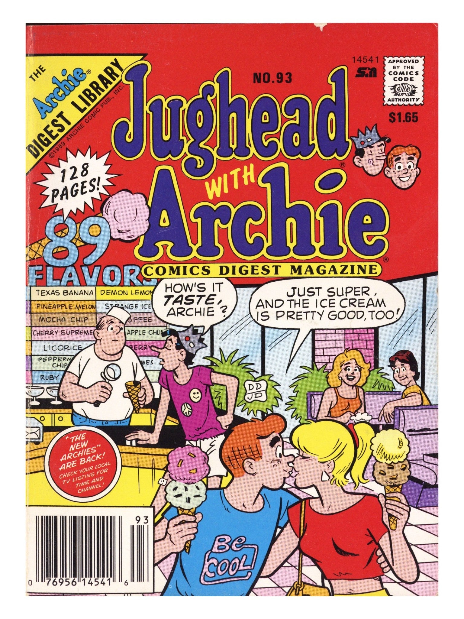 Jughead with Archie Digest 93 Low Grade (1989) Canadian Price Variant 