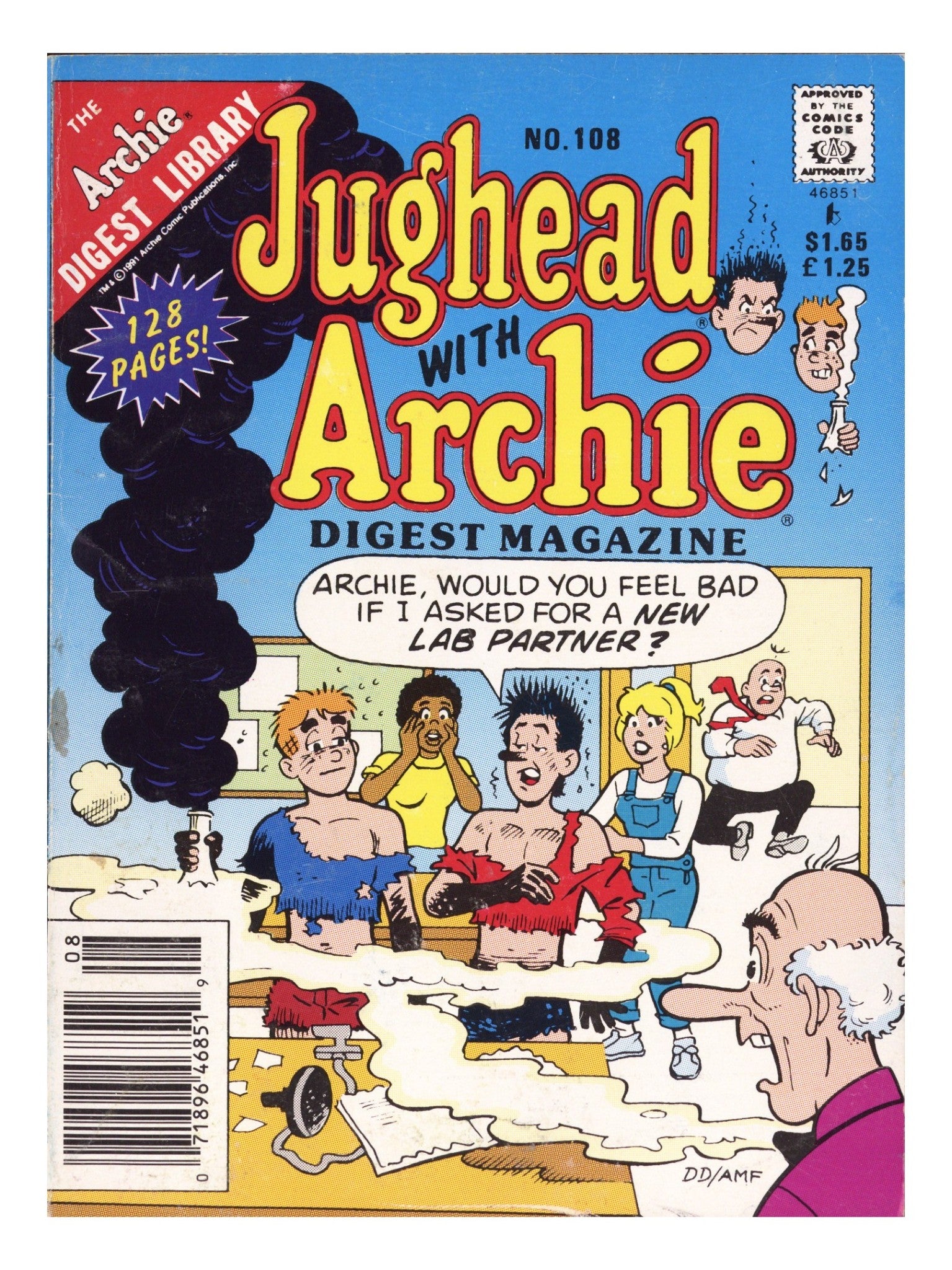 Jughead with Archie Digest 108 Low Grade (1992) Canadian Price Variant 