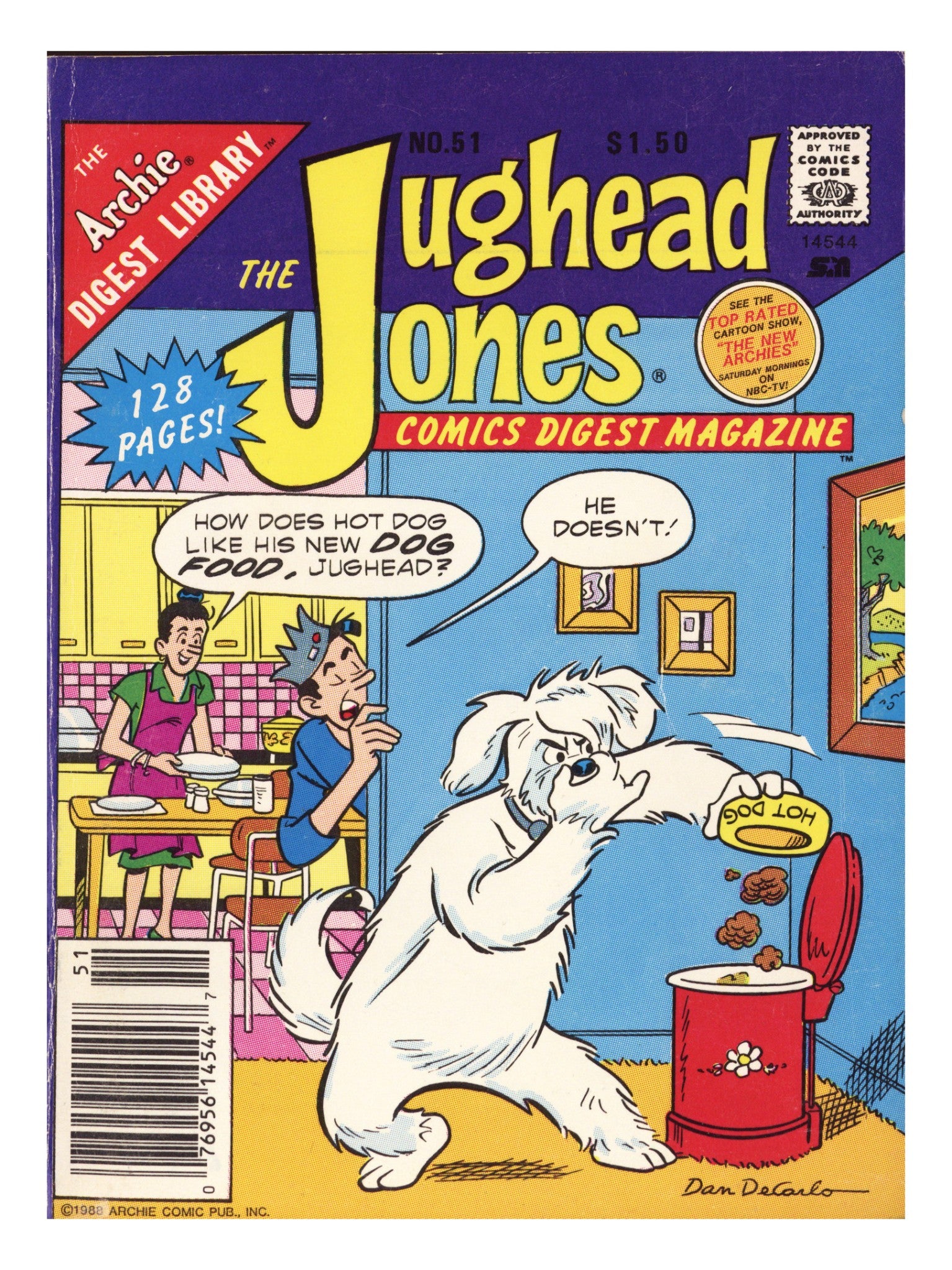 The Jughead Jones Comics Digest 51 Mid Grade (1988) Canadian Price Variant 