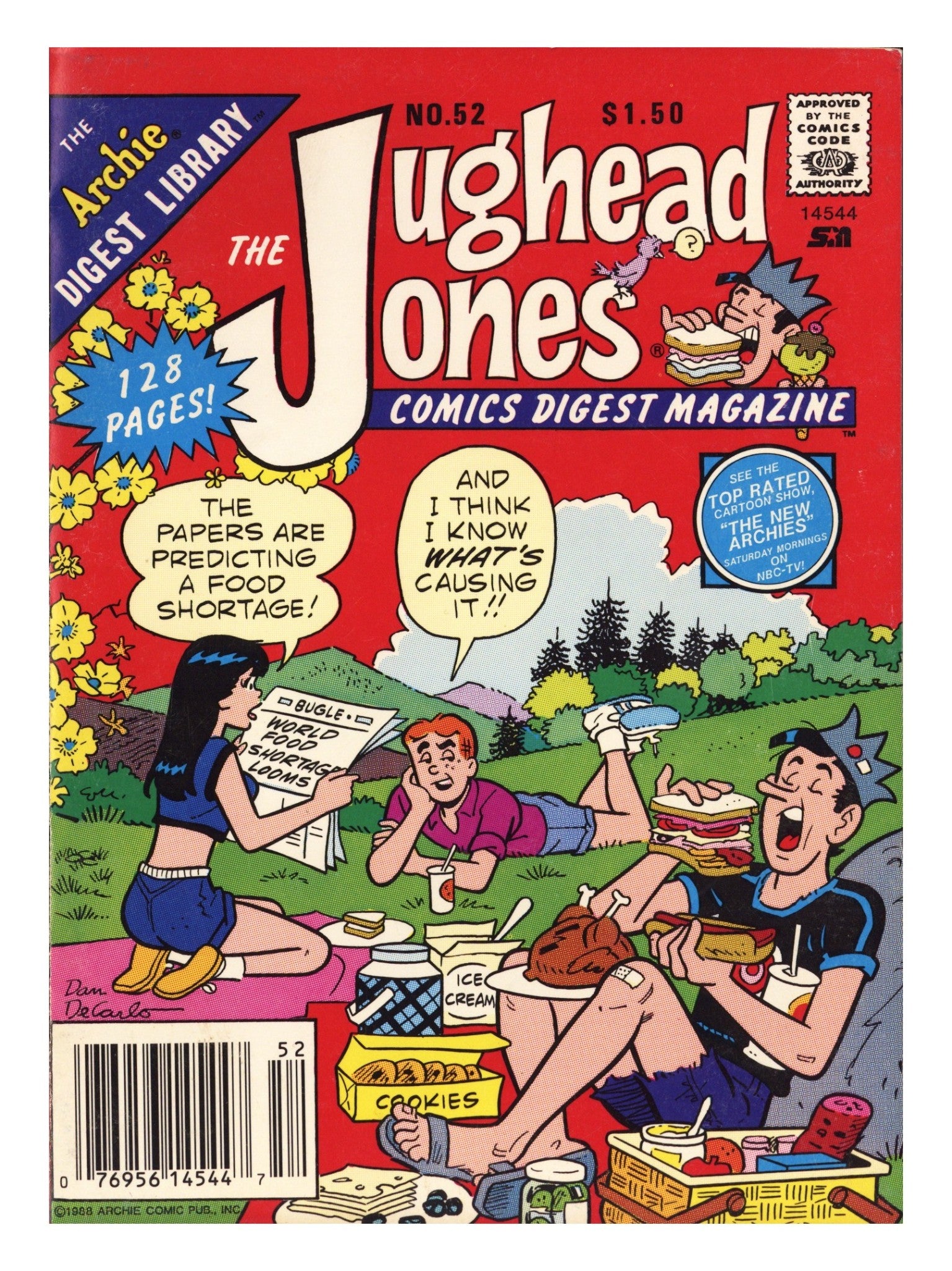 The Jughead Jones Comics Digest 52 Mid Grade (1988) Canadian Price Variant 