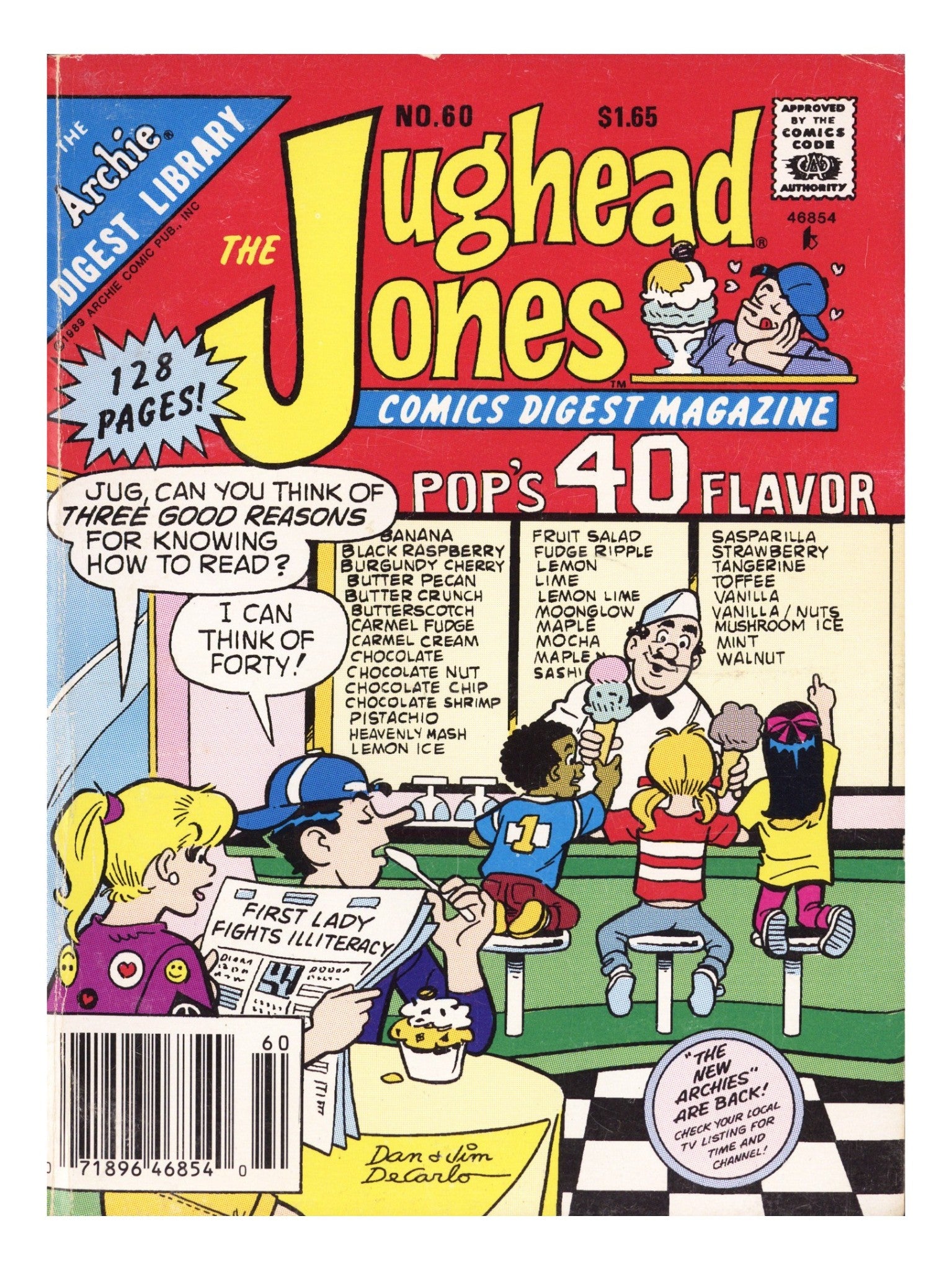 The Jughead Jones Comics Digest 60 Low Grade (1989) Canadian Price Variant 