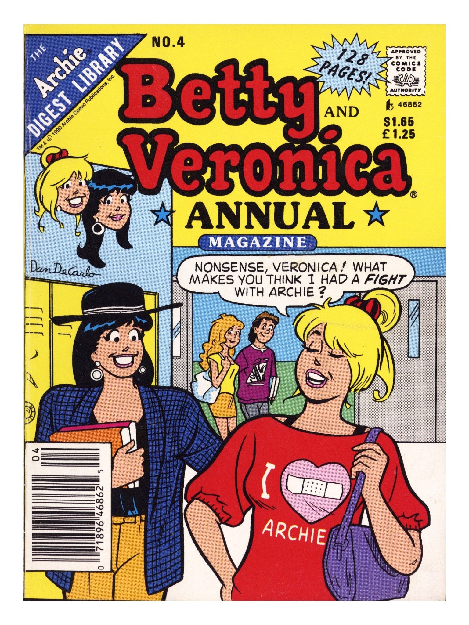 Betty and Veronica Annual Digest Magazine 4 Low Grade (1991) Canadian Price Variant 