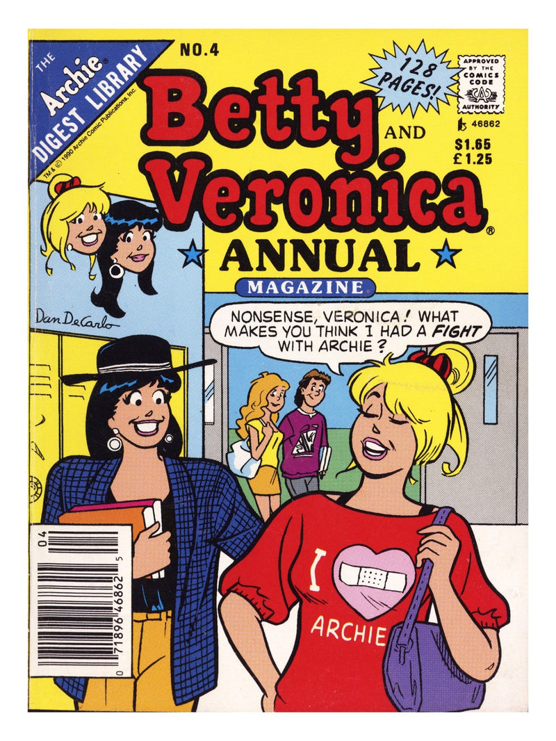 Betty and Veronica Annual Digest Magazine 4 Low Grade (1991) Canadian Price Variant 