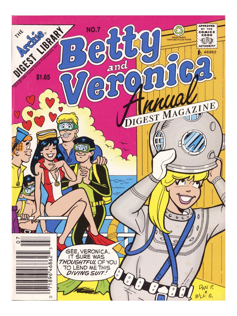Betty and Veronica Annual Digest Magazine 7 Mid Grade (1992) Canadian Price Variant 