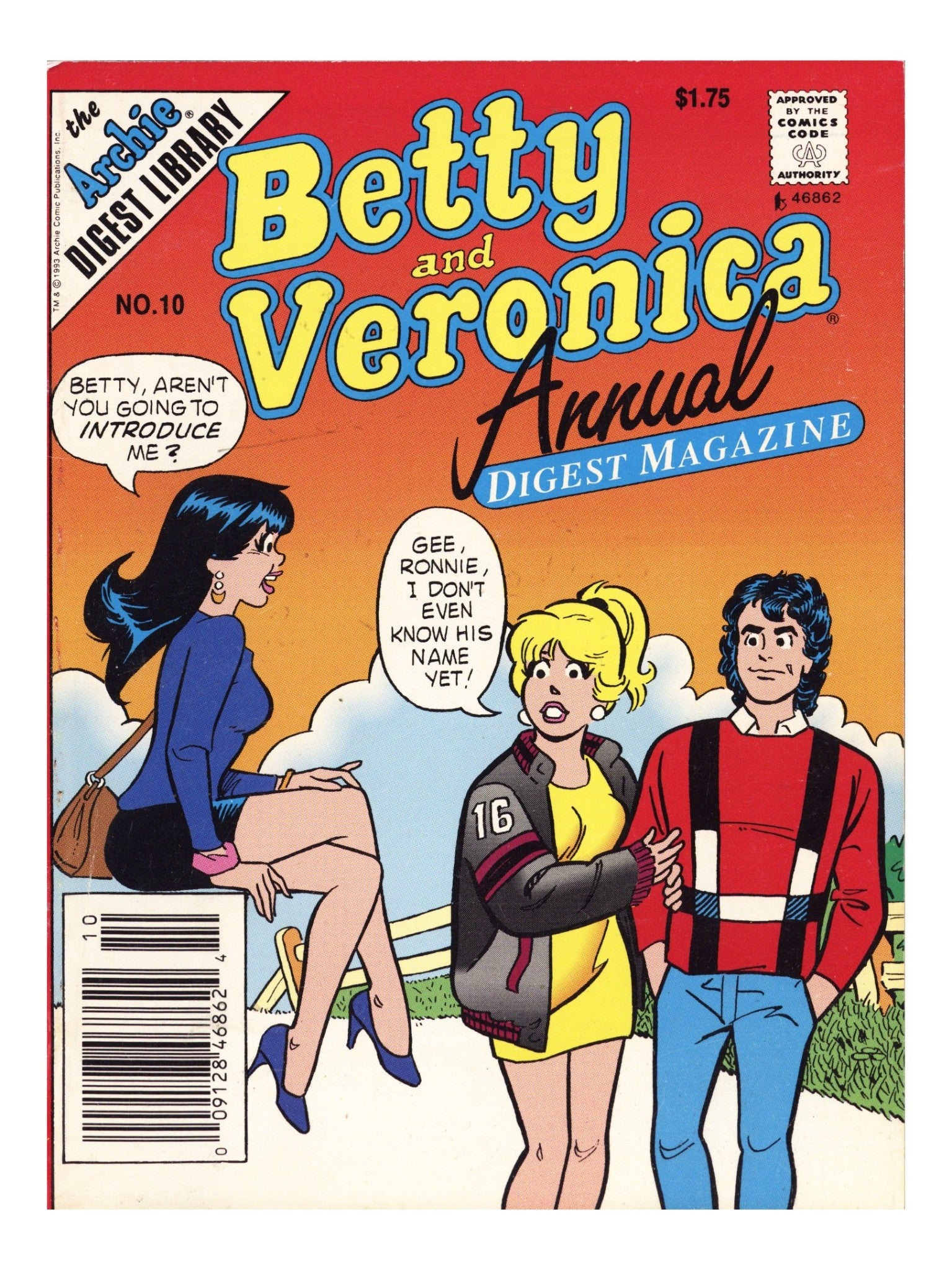 Betty and Veronica Annual Digest Magazine 10 Low Grade (1994) Newsstand 
