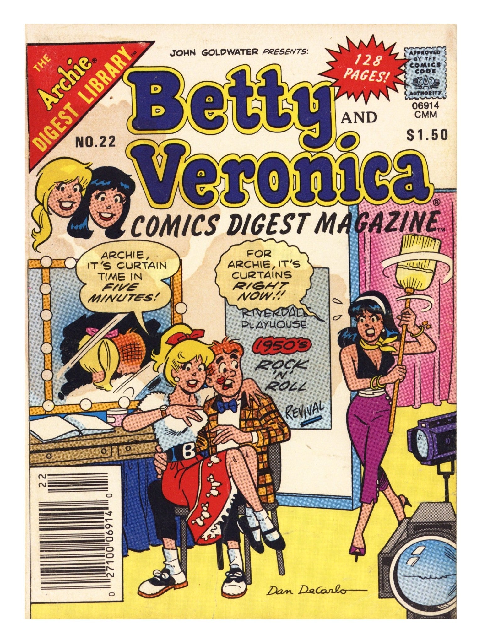 Betty and Veronica Comics Digest Magazine 22 Very Low Grade (1986) Canadian Price Variant 
