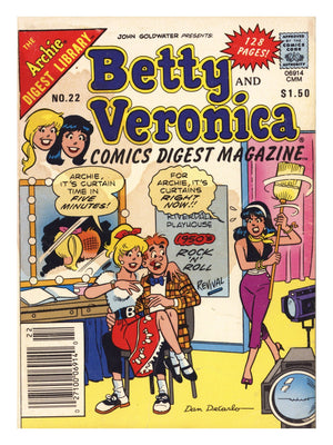 Betty and Veronica Comics Digest Magazine 22 Very Low Grade (1986) Canadian Price Variant