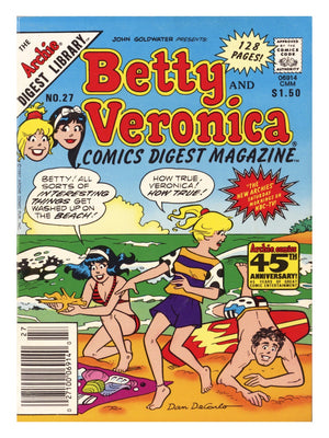 Betty and Veronica Comics Digest Magazine 27 Mid Grade (1987) Canadian Price Variant
