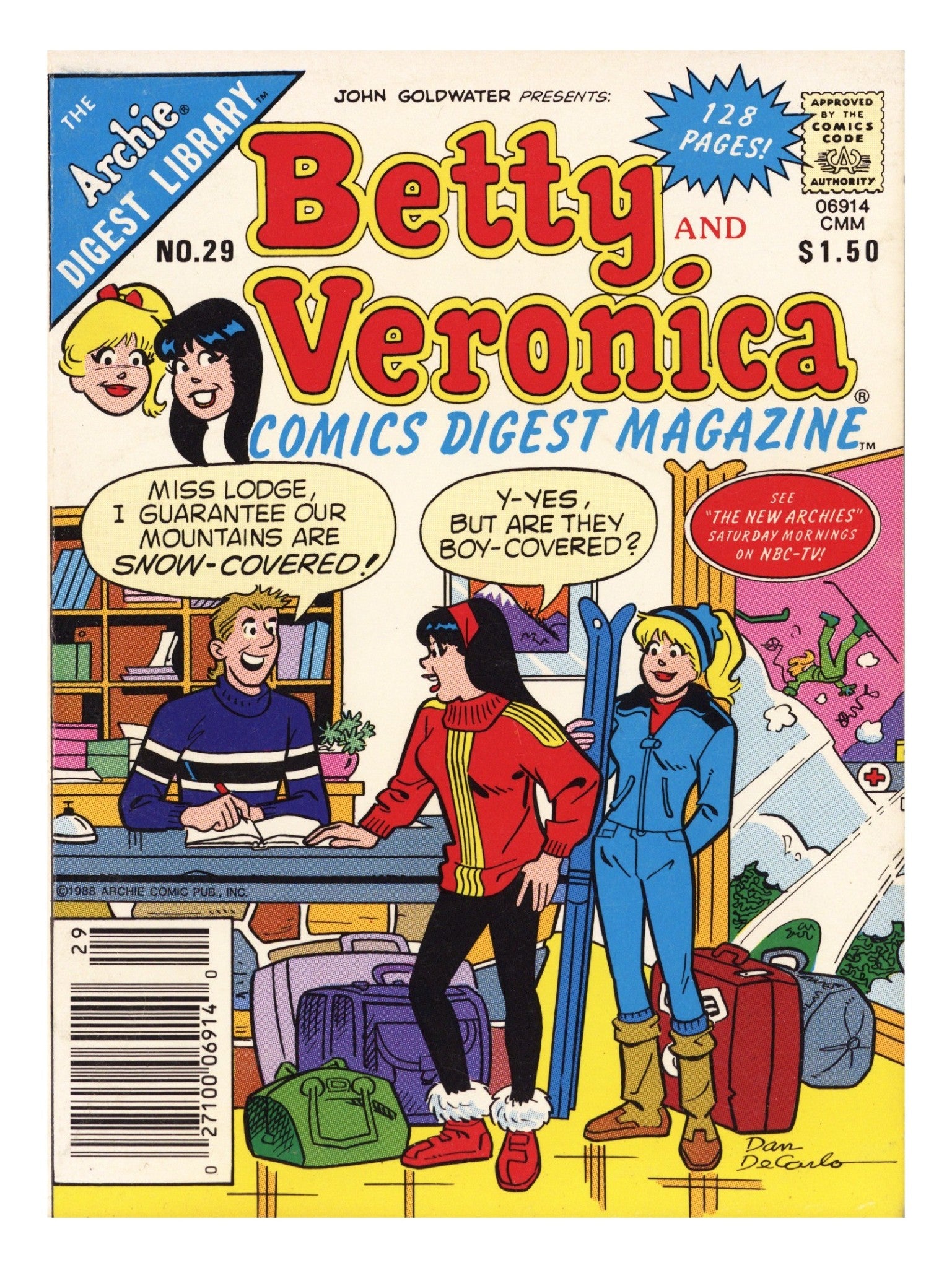 Betty and Veronica Comics Digest Magazine 29 Mid Grade (1988) Canadian Price Variant 