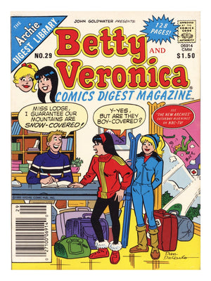Betty and Veronica Comics Digest Magazine 29 Mid Grade (1988) Canadian Price Variant