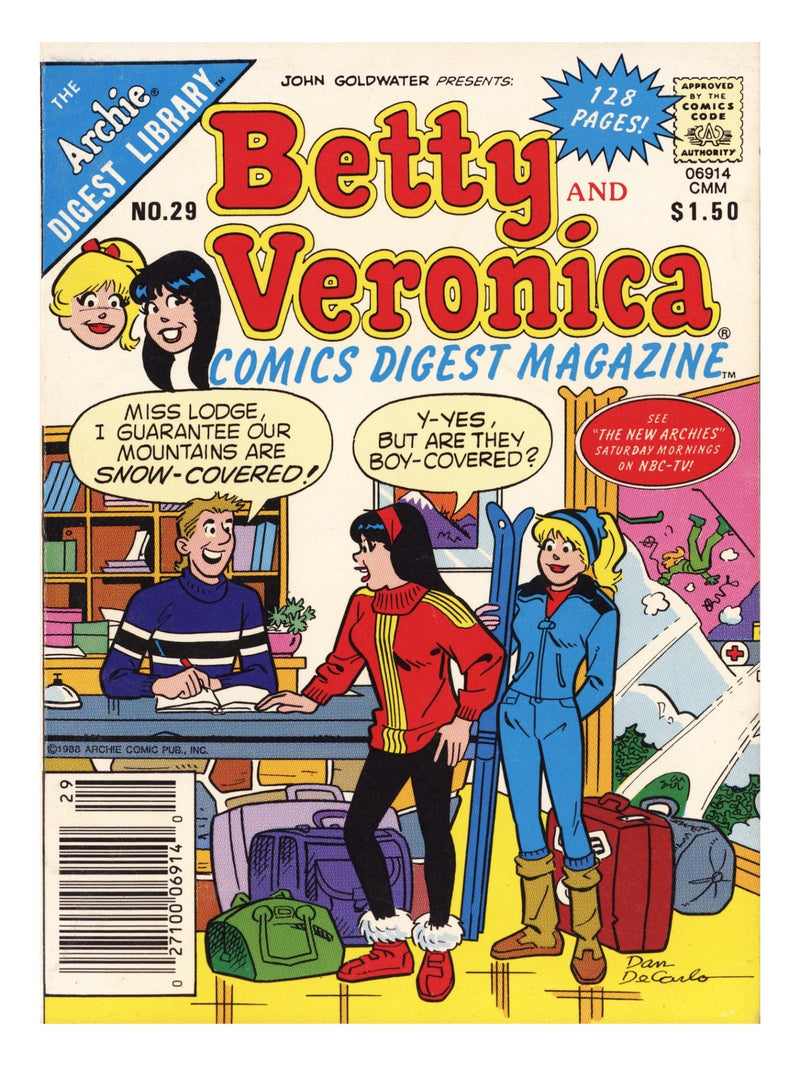 Betty and Veronica Comics Digest Magazine 29 Mid Grade (1988) Canadian Price Variant 