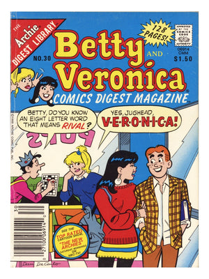 Betty and Veronica Comics Digest Magazine 30 Low Grade (1988) Canadian Price Variant