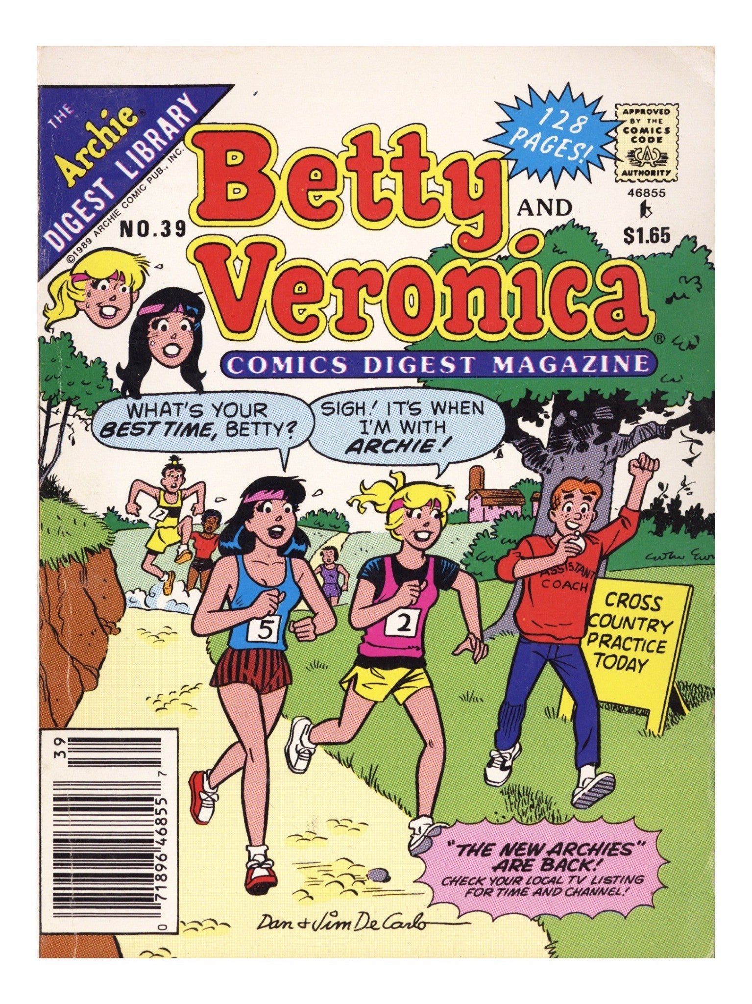 Betty and Veronica Comics Digest Magazine 39 Low Grade (1989) Canadian Price Variant 