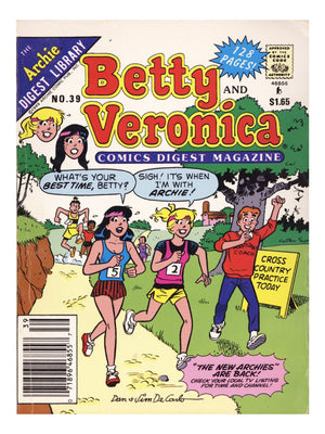Betty and Veronica Comics Digest Magazine 39 Low Grade (1989) Canadian Price Variant