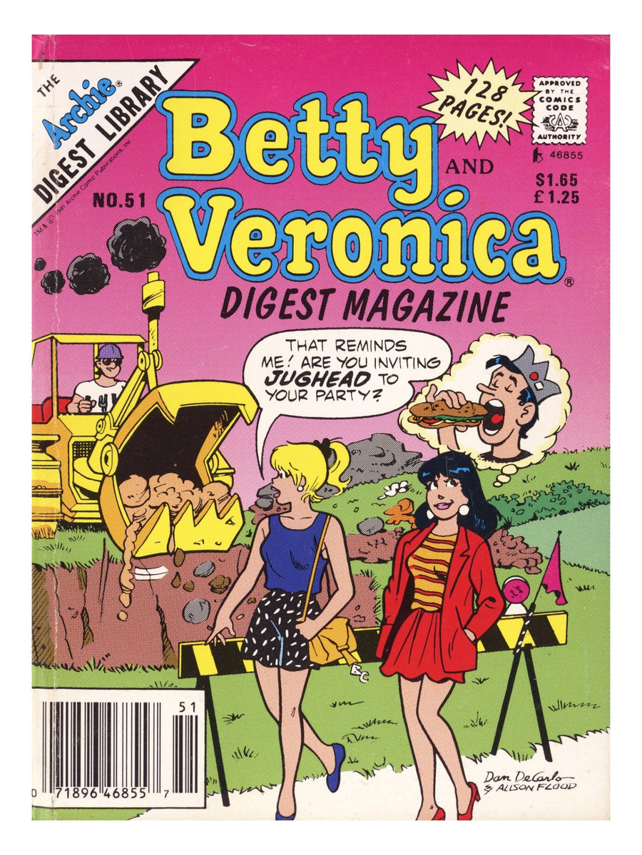 Betty and Veronica Comics Digest Magazine 51 Low Grade (1991) Canadian Price Variant 