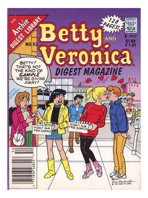 Betty and Veronica Comics Digest Magazine 52 Mid Grade (1991) Canadian Price Variant