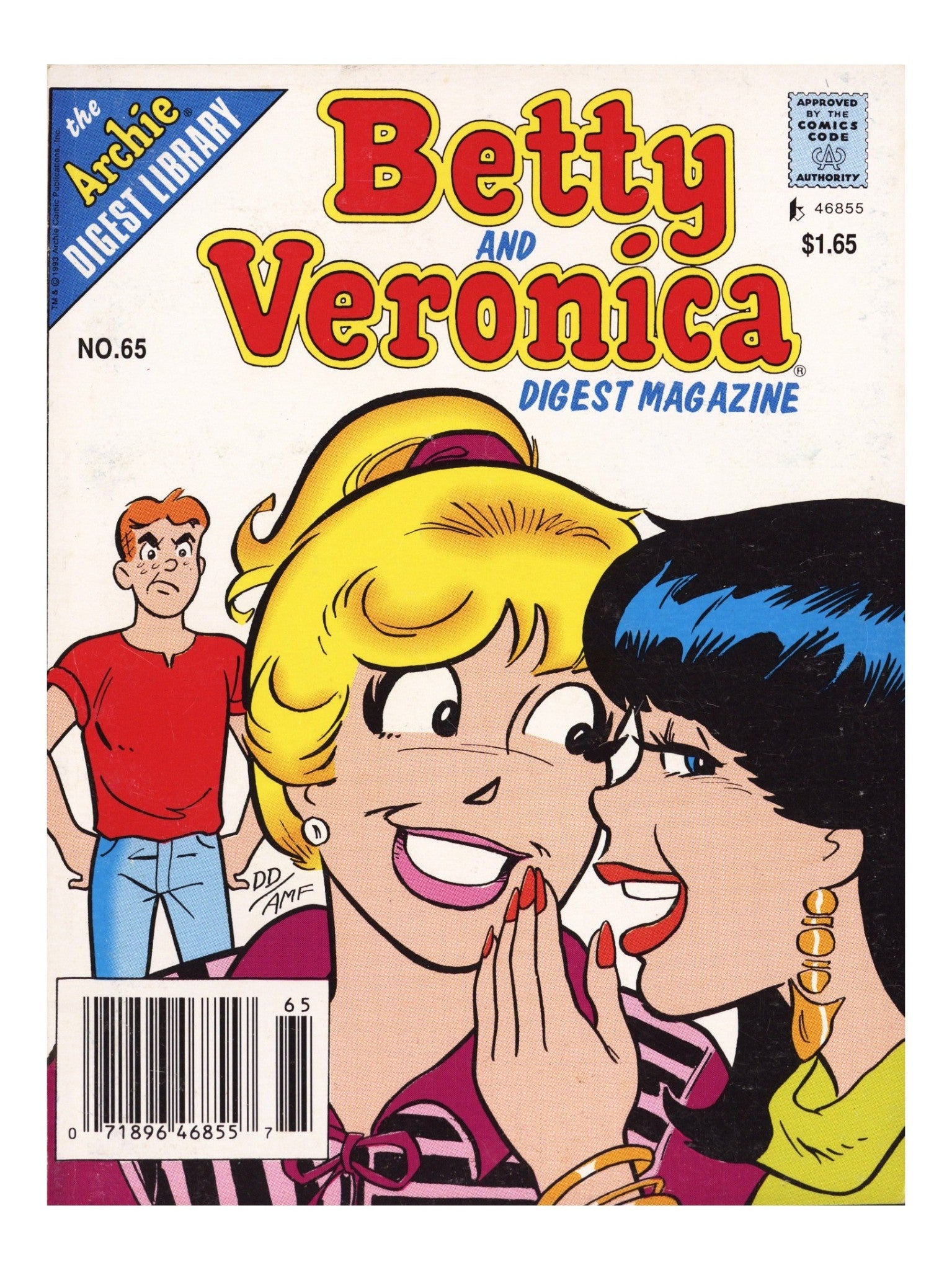 Betty and Veronica Comics Digest Magazine 65 Low Grade (1993) Canadian Price Variant 