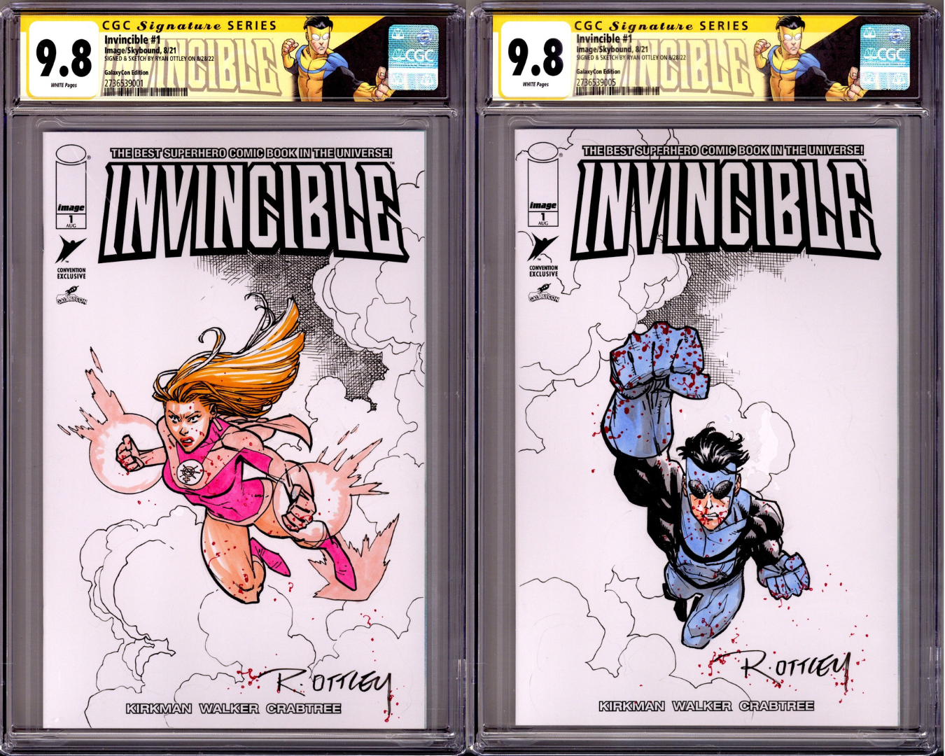 Invincible #1 Ryan Ottley Original Sketch Set (Atom Eve)   [nn] CGC 9.8 (NM/M)   (2021)        