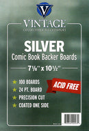 Comic Pro Line's Vintage Collectibles Brand Silver 7 1/8" Board 24pt x100