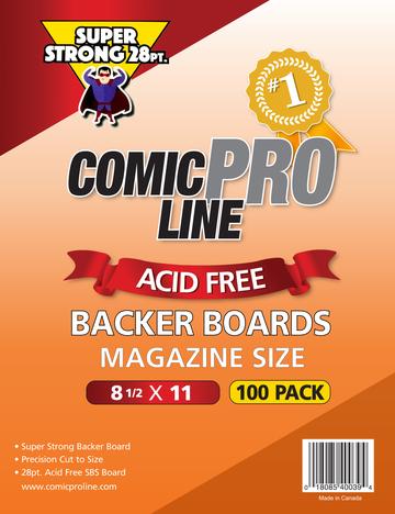 Comic Pro Line Magazine 8 1/2" Board 28pt x100