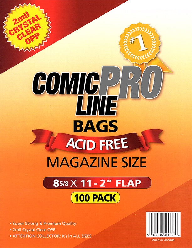 Comic Pro Line Magazine 8 5/8" Bag 2mil x100