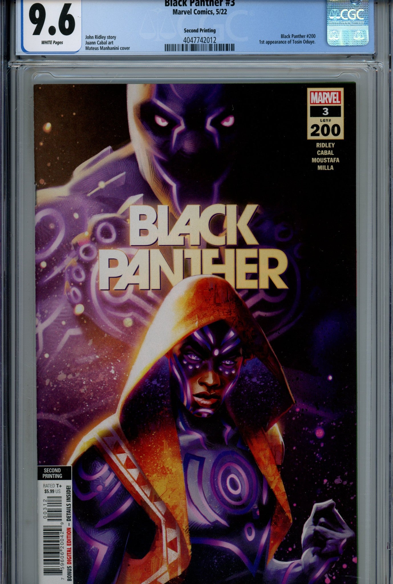 Black Panther Vol 8 3 2Nd Print CGC 9.6 (2022)