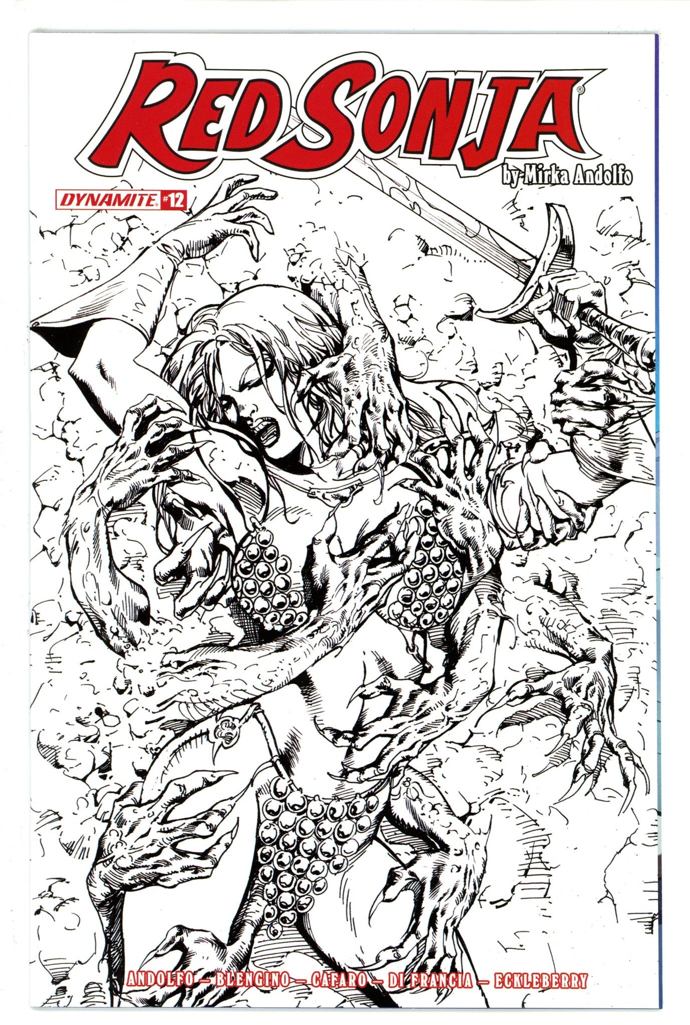 Red Sonja Vol 6 12 Castro B&W Variant