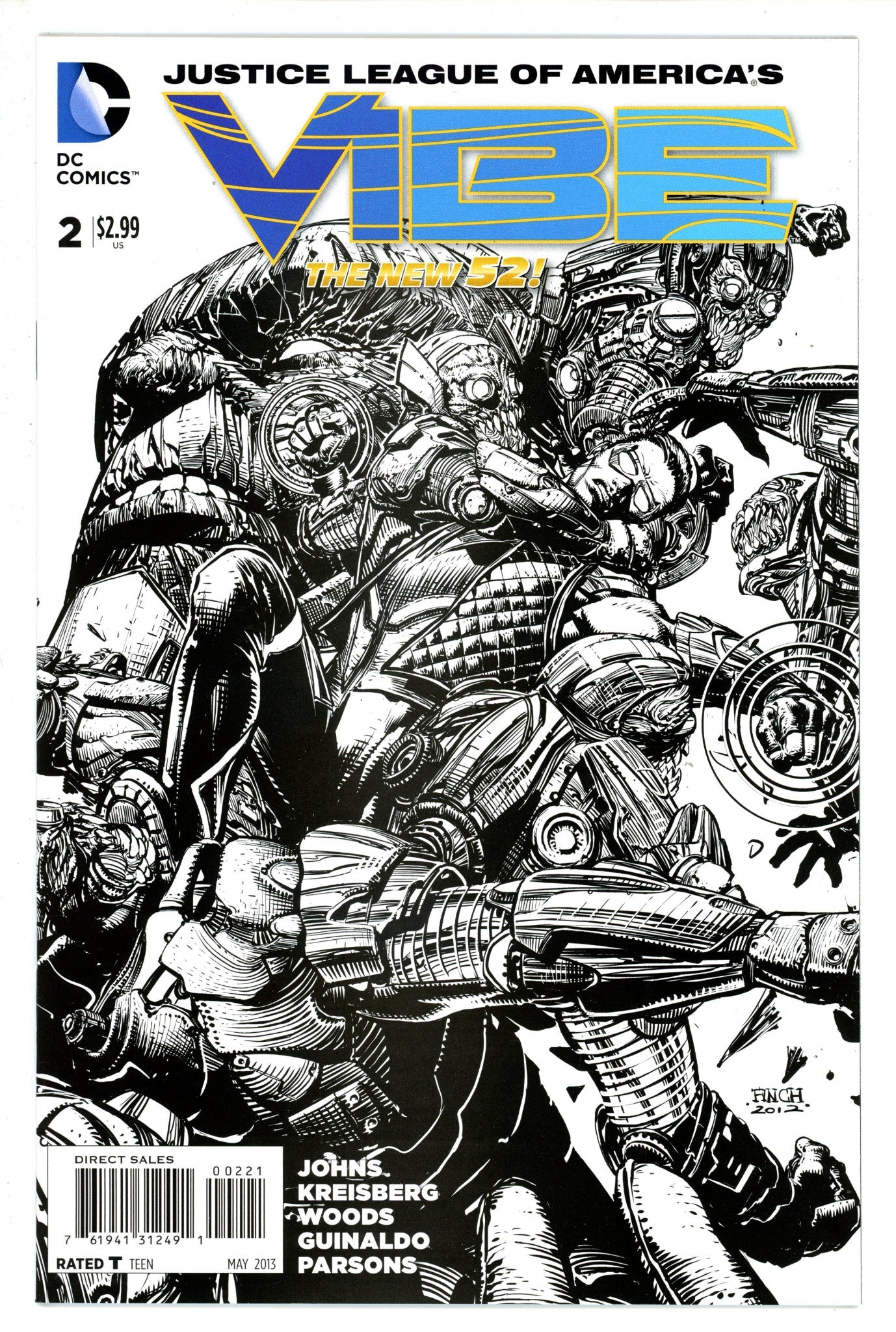 Justice League of America's Vibe 2 Finch Incentive Variant NM (2013)