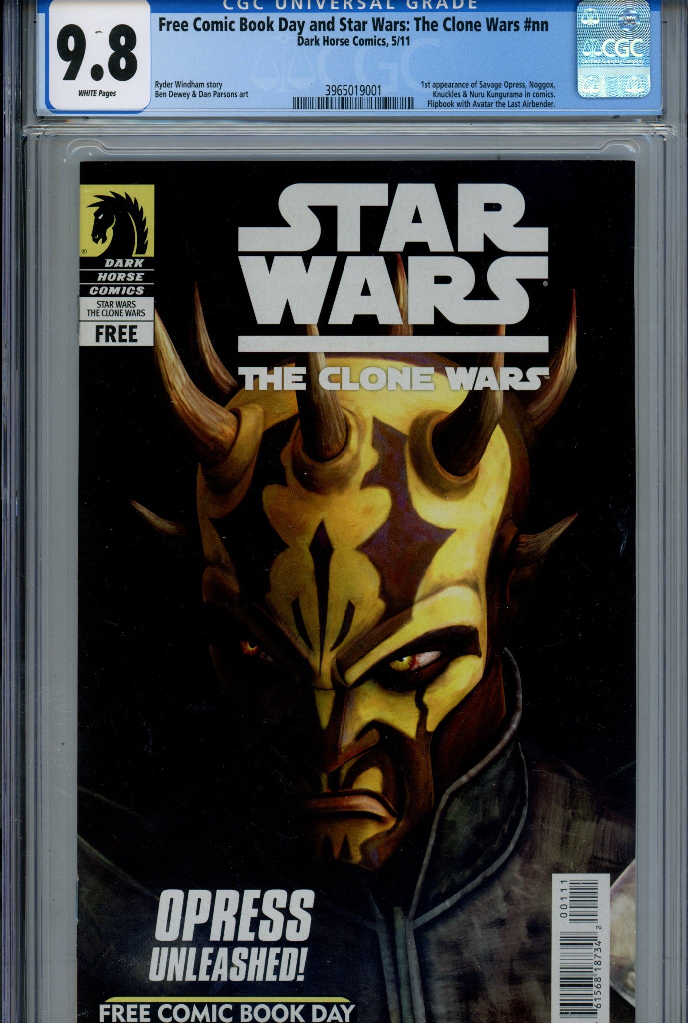 Free Comic Book Day and Star Wars: The Clone Wars [nn] CGC 9.8 (2011)