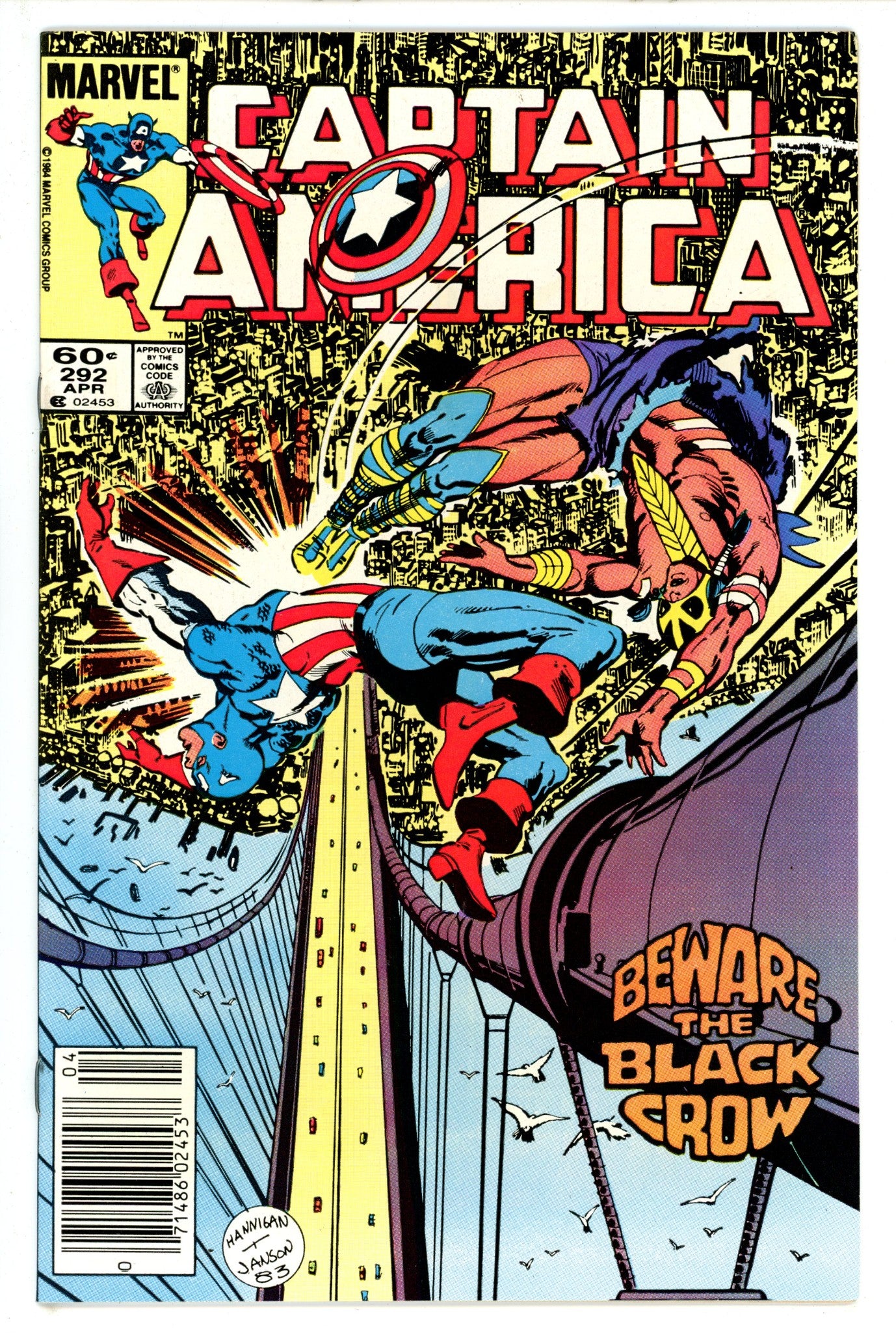 Captain America Vol 1 292 Newsstand (1983)