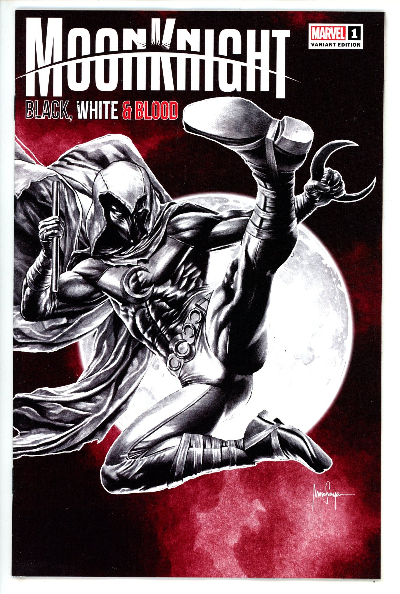 Moon Knight Black White & Blood 1 Suayan Variant