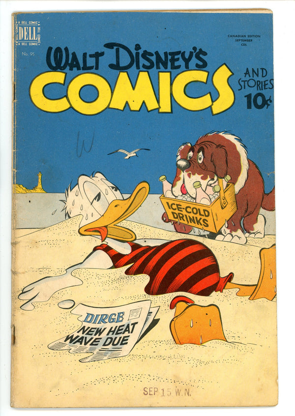 Walt Disney's Comics and Stories 95 Canadian, Trimmed GD/VG