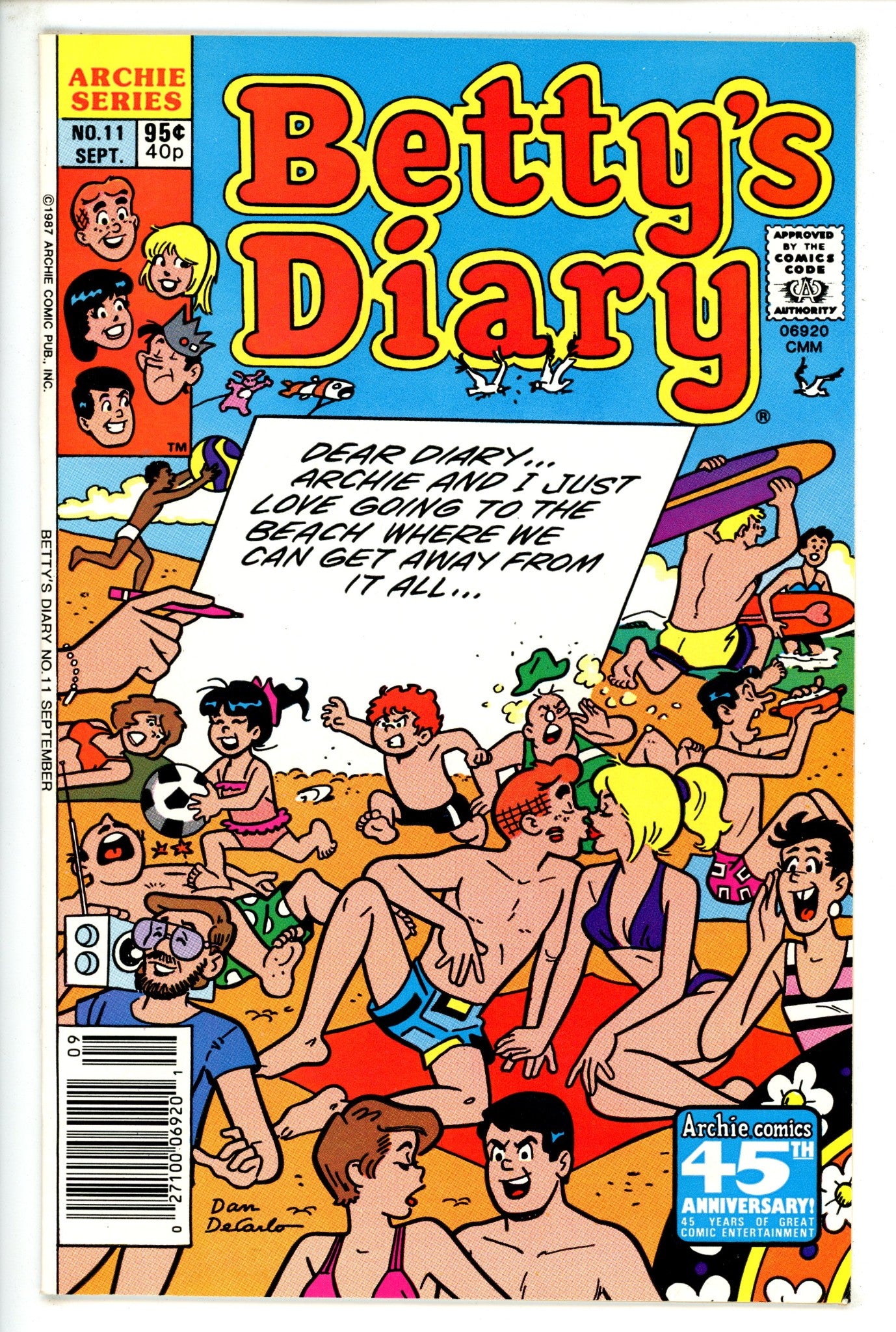 Betty's Diary 11 Canadian Price Variant VF- (1987)