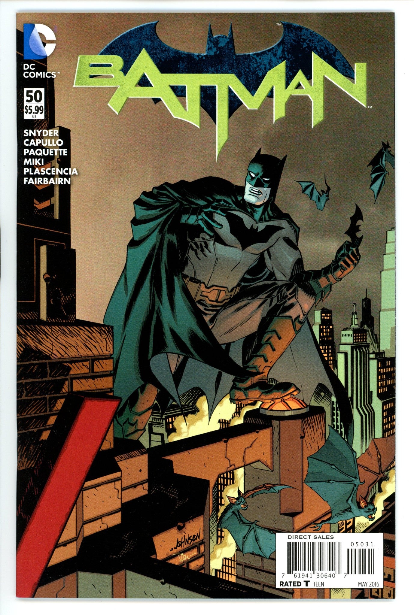 Batman Vol 2 50 Johnson Variant VF-