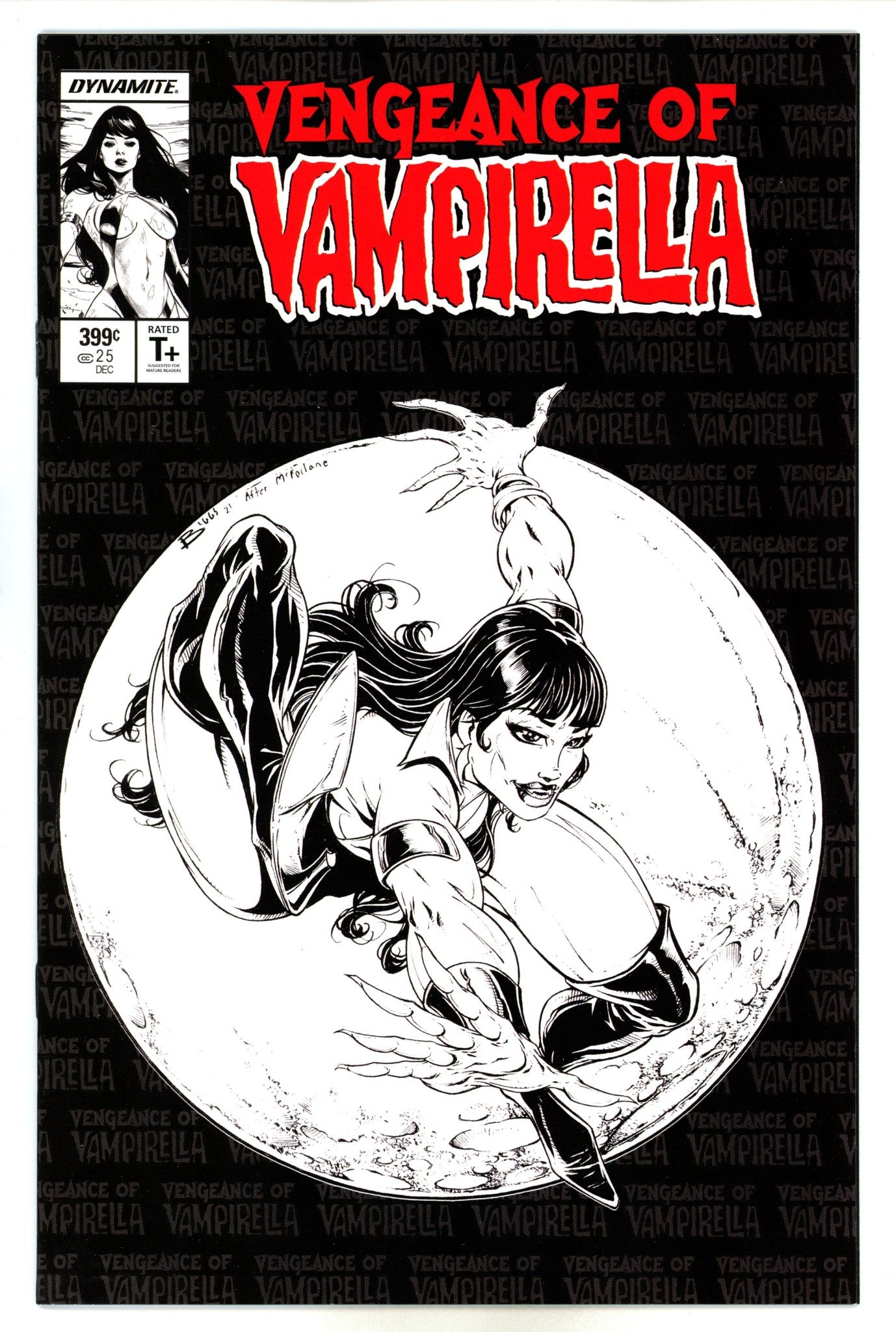 Vengeance of Vampirella Vol 2 25 Biggs B&W Variant