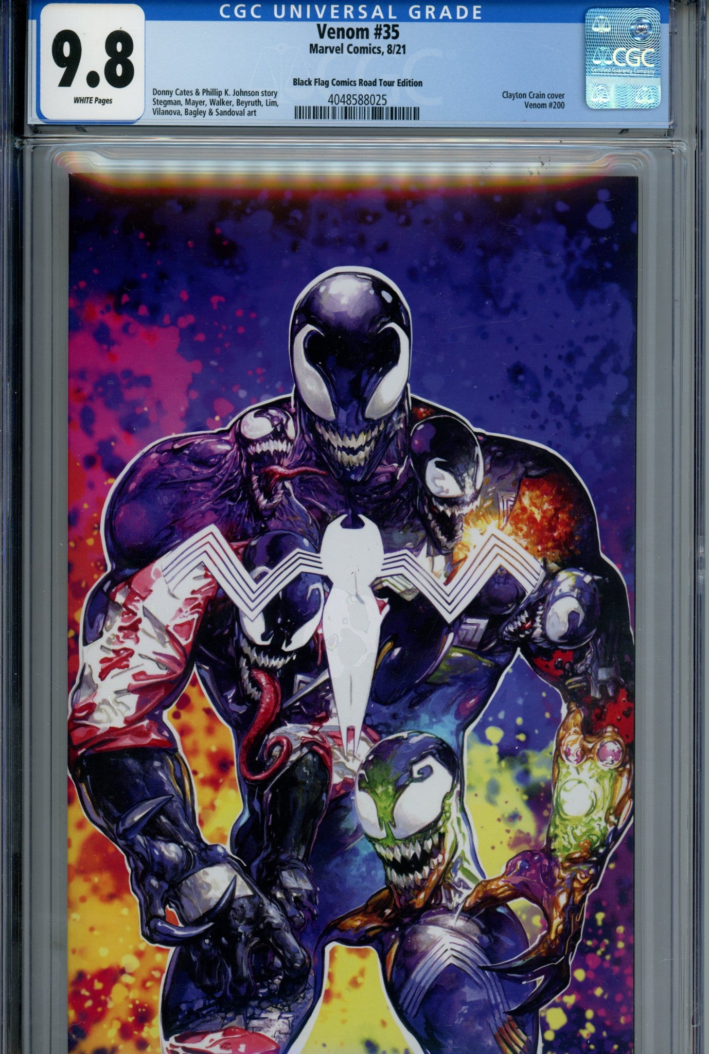 Venom: Carnage Unleashed Vol 4 35 Crain Virgin Exclusive Variant CGC 9.8 (2021)