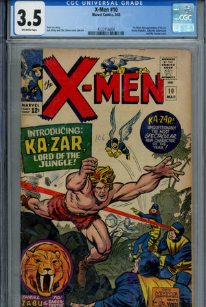 The X-Men Vol 1 10 CGC 3.5 (1965)