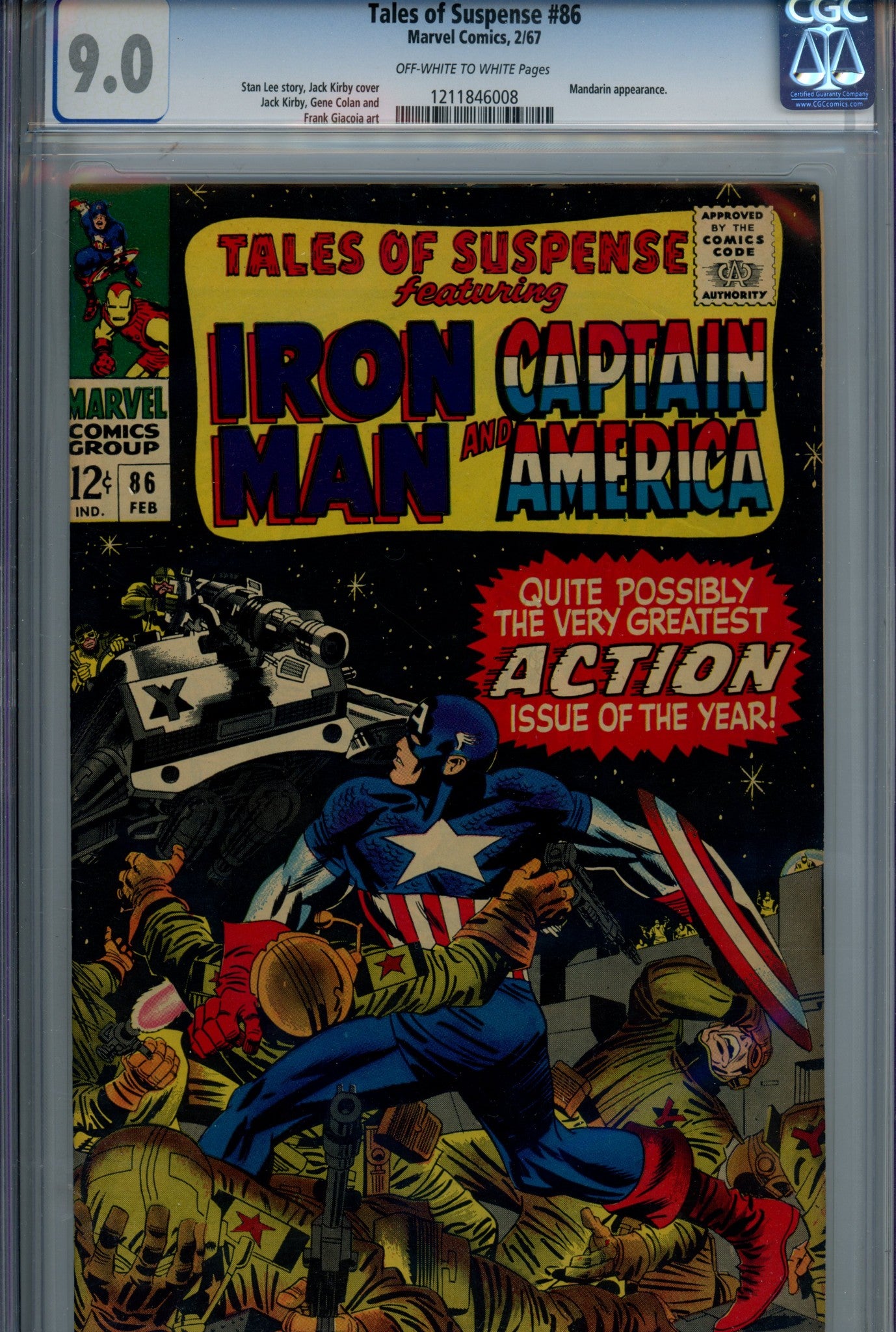 Tales of Suspense Vol 1 86 CGC 9.0 (1966)
