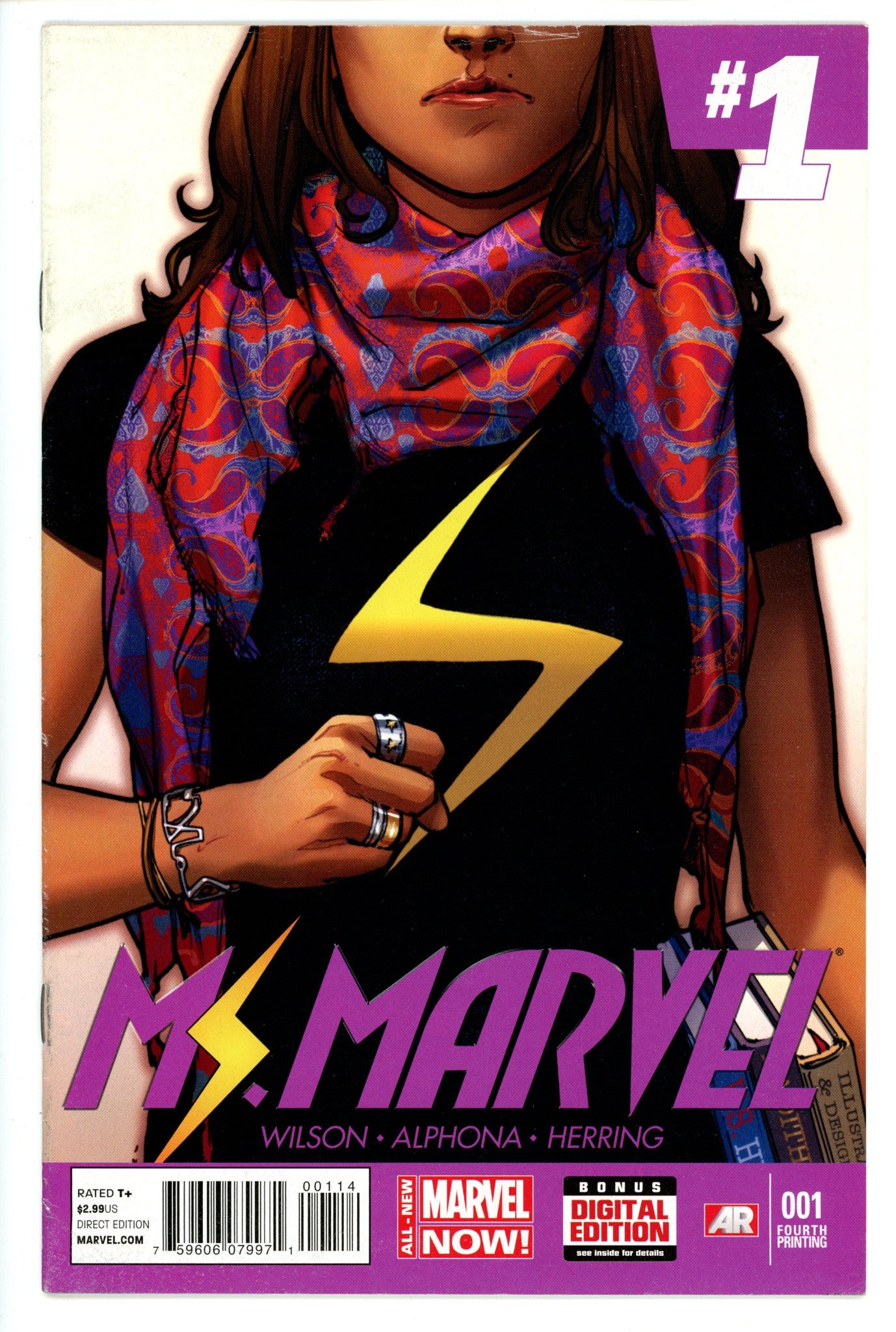 Ms. Marvel Vol 3 1 4th Print F/VF