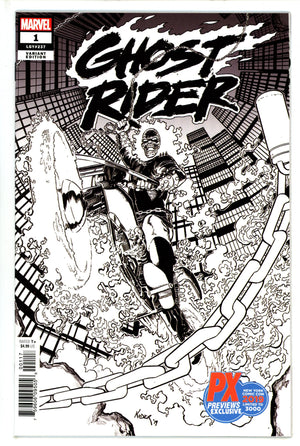 Ghost Rider Vol 8 1 (237) Kuder B&W Exclusive Variant (2019)